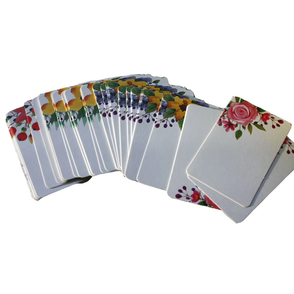 40/50pcs การ์ดอวยพร Handmade ดอกไม้ข้อความสมุดภาพกระดาษการ์ด DIY บัตรอวยพรโปสการ์ดการ์ดเชิญงานแต่งงาน