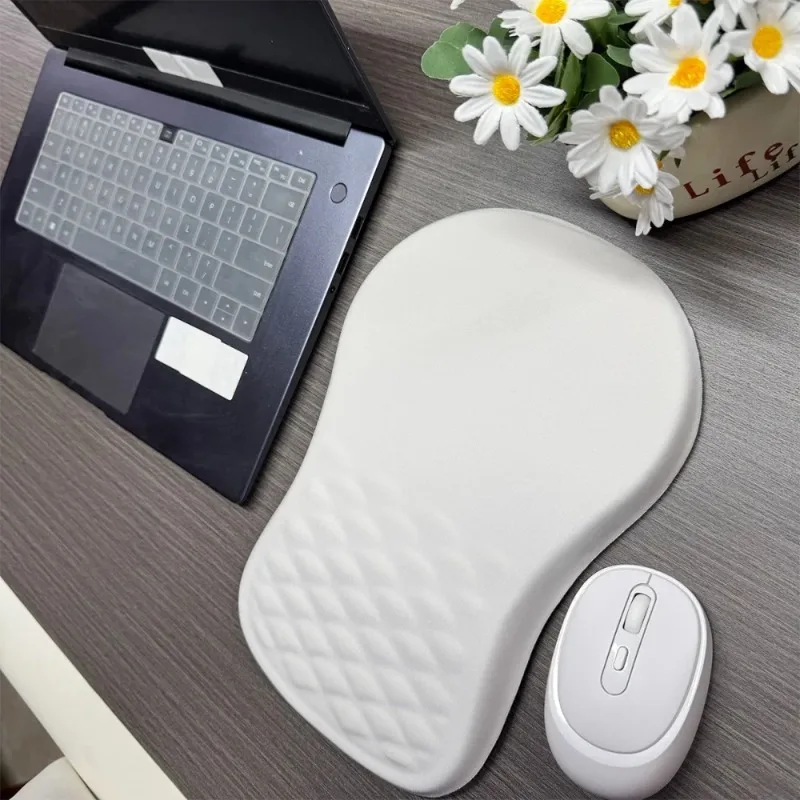 Tappetino per mouse ergonomico per poggiapolsi Comodo supporto per il polso Tappetino per mouse in cotone ad alta memoria elastica antiscivolo per computer portatile PC