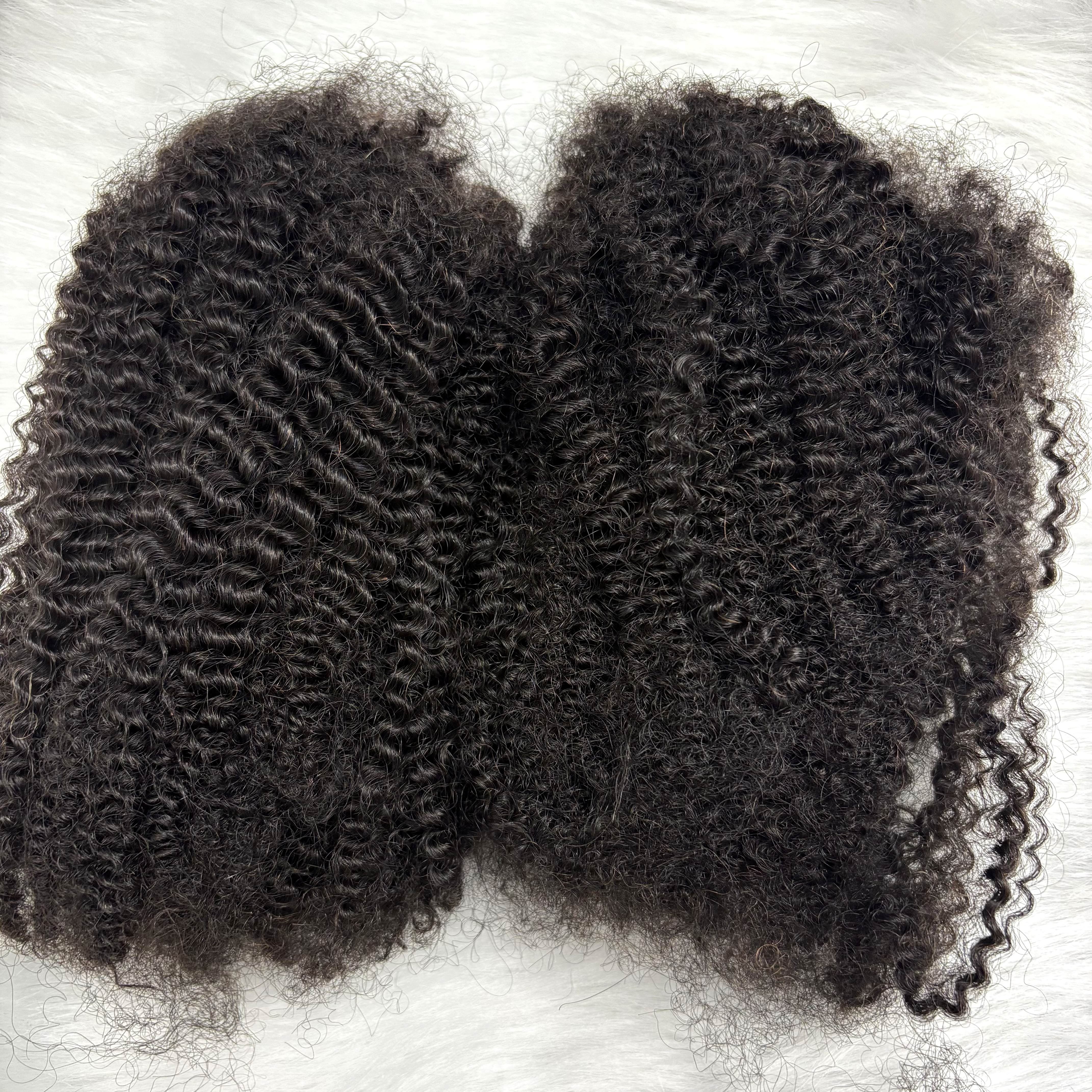 50 g/Packung Afro Kinky Bulk Echthaar für Dreadlock-Erweiterungen 100 % Echthaar Bulk zur Reparatur Häkeln Dreads Loc Twist Braids