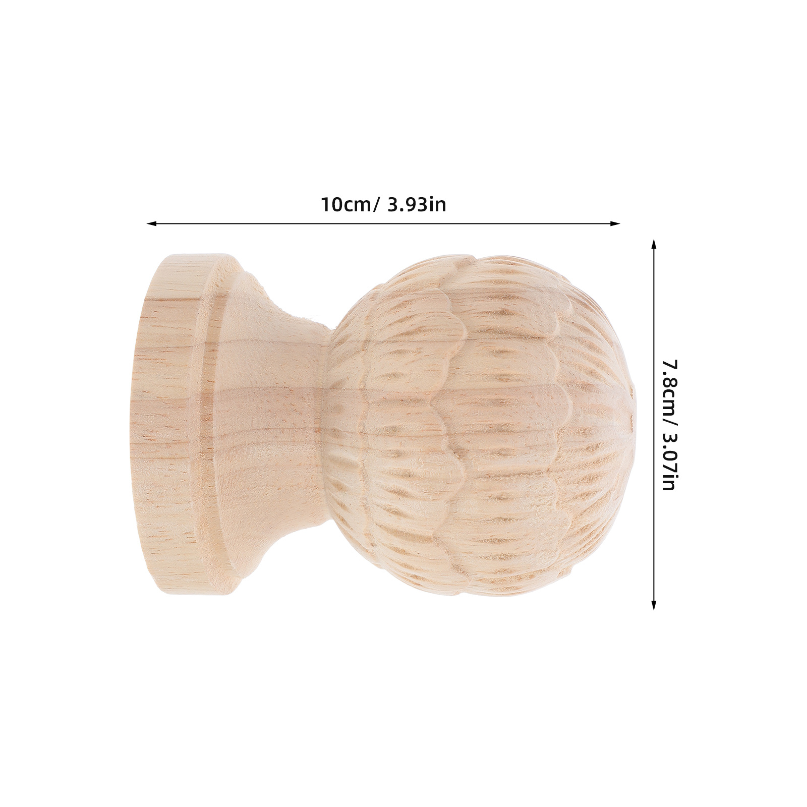 Escada de madeira abacaxi finial esculpido newel post caps clássico estilo europeu substituição para postes cama decoração móveis