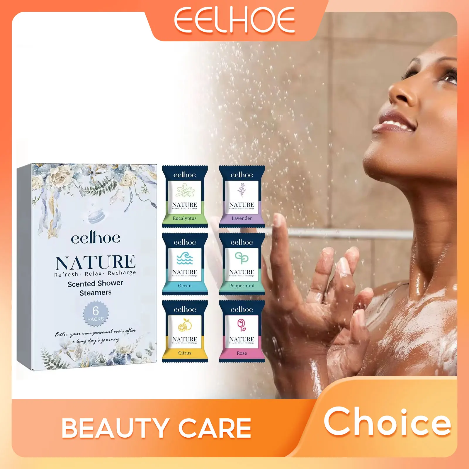 Eelhoe Relief เครื่องพ่นไอน้ำกลิ่นหอมธรรมชาติเม็ดลาเวนเดอร์สำหรับทำความสะอาดร่างกายผ่อนคลายน้ำมันสปาเกลือทะเล