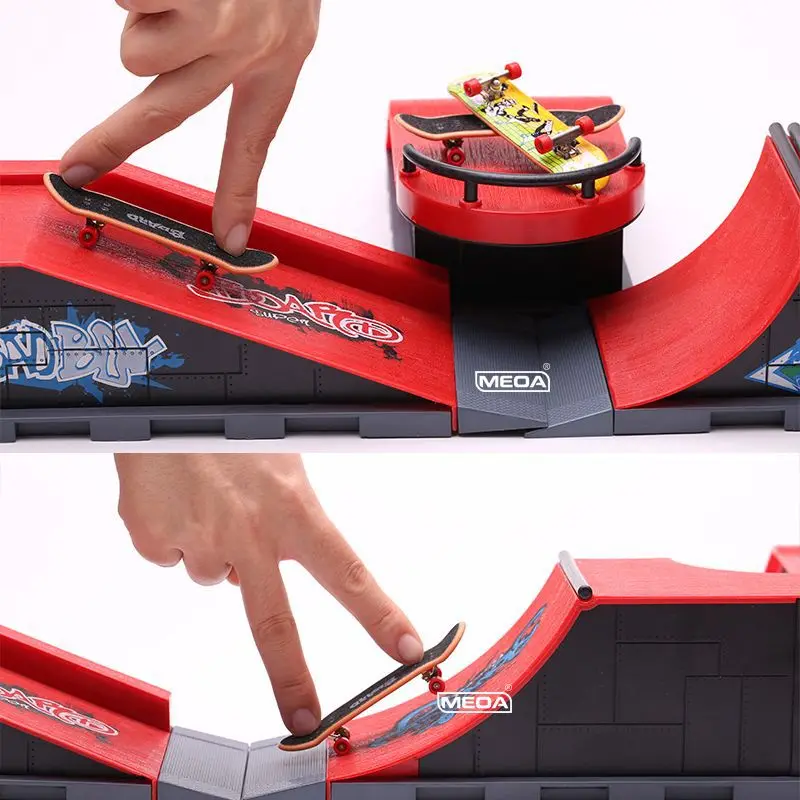 Professionelle Finger Skateboard DIY Skate Park Rampe Teile Tech Deck Szene Veranstaltungsort Kombination Sets Neuheit Spielzeug Geschenk für Kinder Kind