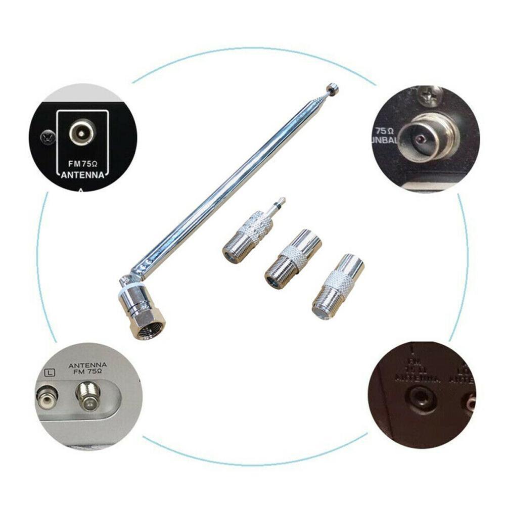 ラジオアンテナアダプター,3.5mm,オス受信機用伸縮式ネジfmコネクター