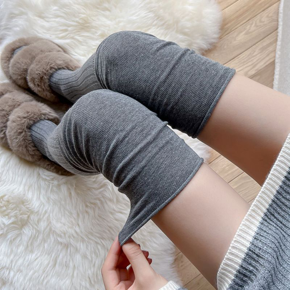 Calcetines hasta la rodilla para mujer, medias suaves de empalme, calcetines térmicos de tubo alto, calcetines casuales de estilo Preppy coreano, moda de otoño e invierno