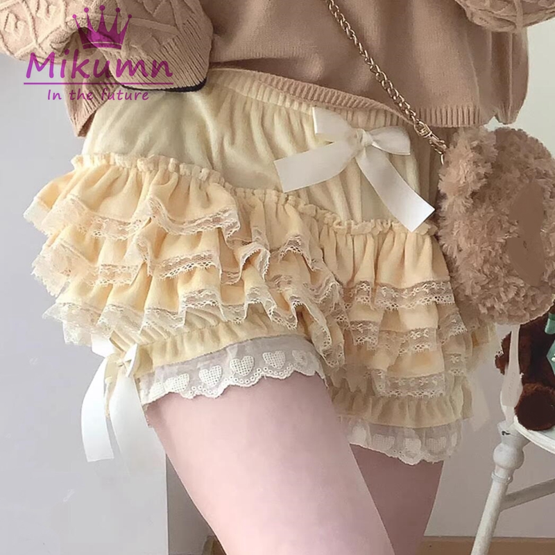 Mik秋のカワイイレースショーツ,女性用,フリル付きコルセット,日本,かわいい,lolita jk,カワイイショーツ
