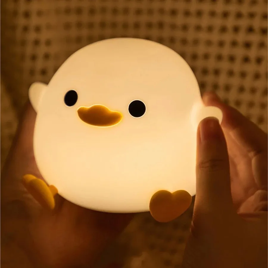 GGbingo Luce notturna ricaricabile LED Lampada in silicone per animali dei cartoni animati per bambini Sensore tattile Timer USB Camera dei bambini Dec