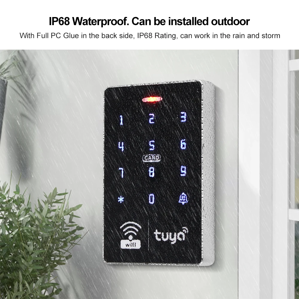 5YOA Wifi Tuya Door Access Control System Set Waterproof RFID Keypad Controller APP Remote Unlock Electric Magnetic Strike Locks