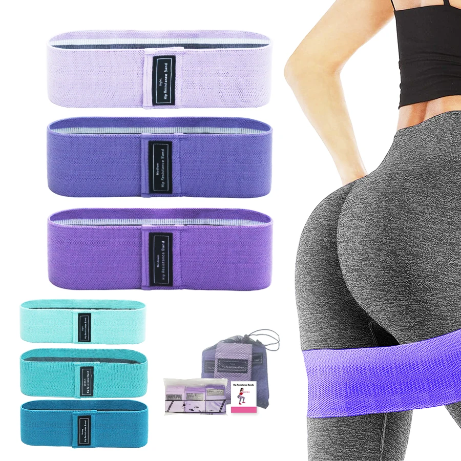 Allenamento per glutei tozzi Allenatore antiscivolo Fascia spessa Resistenza al tessuto Fasce elastiche per bottino Strisce fitness elastiche Passanti Attrezzatura per yoga