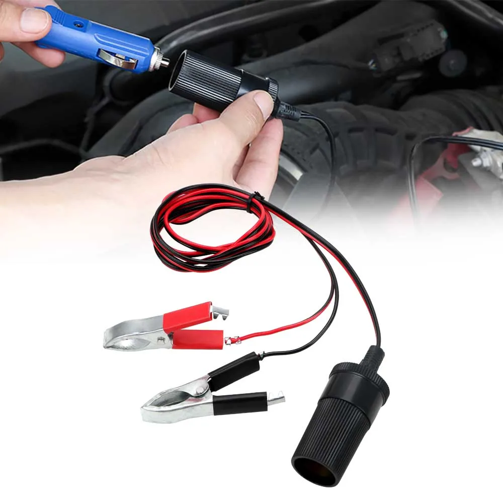 Clipe de bateria de carro de alta potência de cobre puro para isqueiro fêmea soquete 12v 24v 220w volt tomada de carro