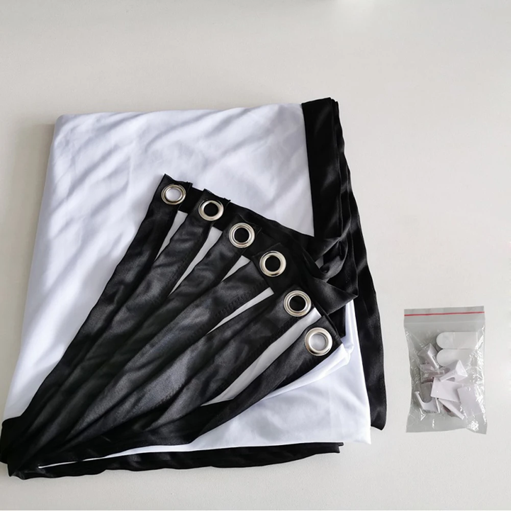 Cortina de projetor simples 16:9, 60/72/84/100/120/150 polegadas, tela portátil HD, cinema em casa, cinema, cinema, casa, escritório ao ar livre