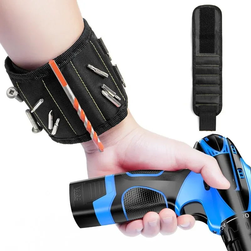 Multifunctionele magnetische polsband Schroef opbergtas Draagbare elektricien Polsbeschermer Oxford stoffen gereedschapsset Stevig en duurzaam