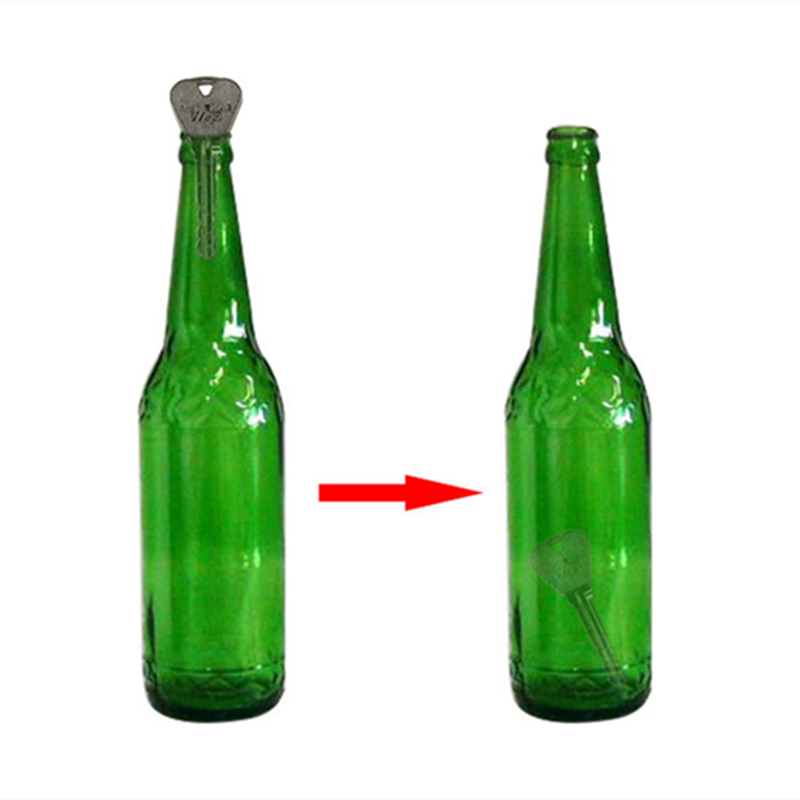 1 セットマジック折りたたみキーマジックトリック子供のためのボトルリングに交差マジックトリック小道具のおもちゃ子供のためのクローズアップパフォーマンス