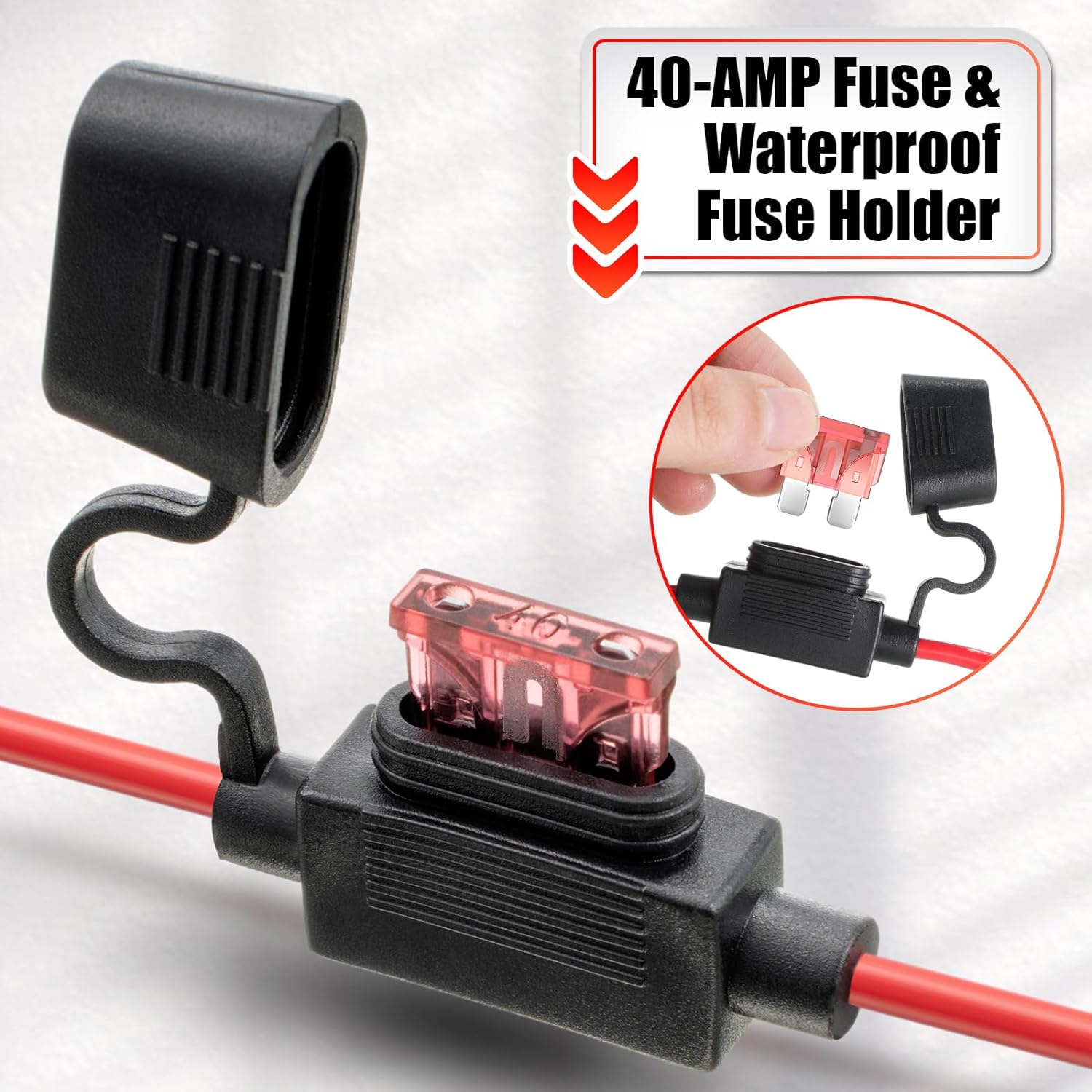 Arnés de cables de 12 AWG, conector 40A Compatible con batería Peg-Perego de 12 voltios, juguetes para montar en niños