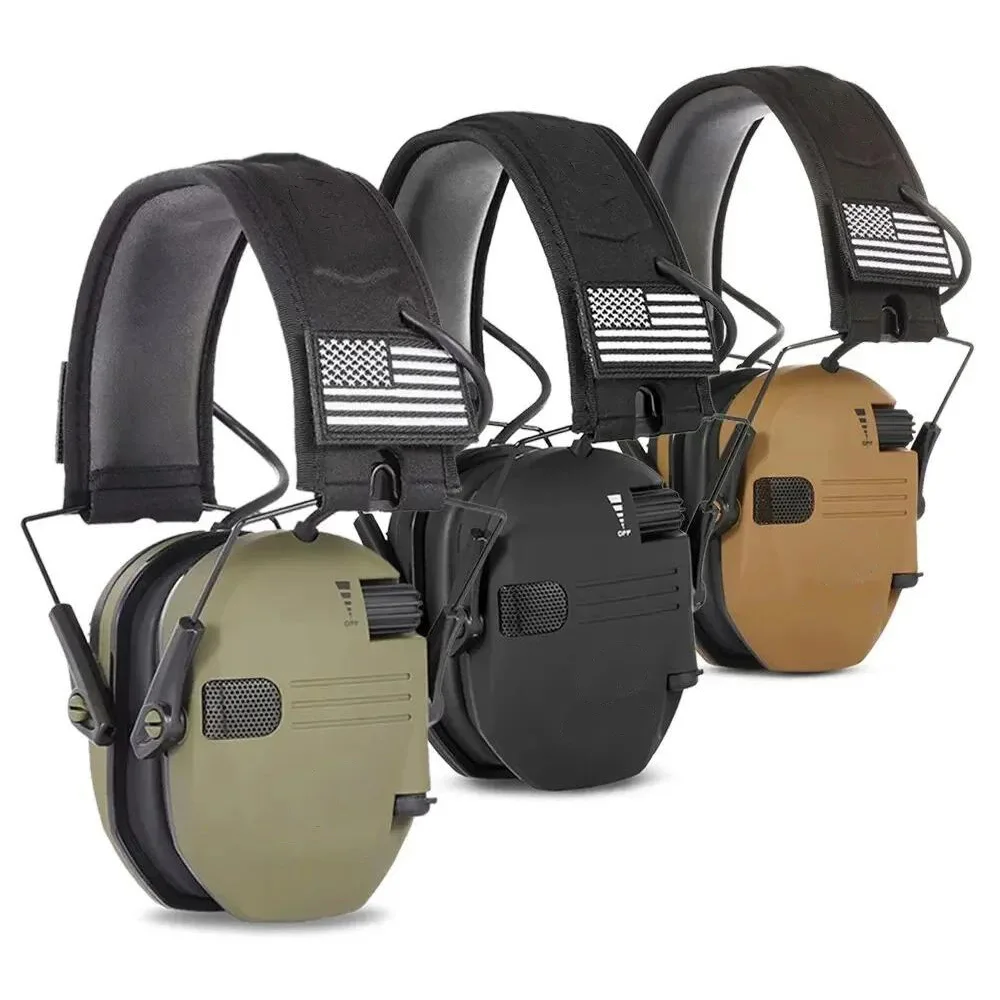 Shooting Hunting Electronic Earmuffs Active Noise Cancelling Protect Hearing Tactical Headset NRR22 EMI Filtering Sound Amplify