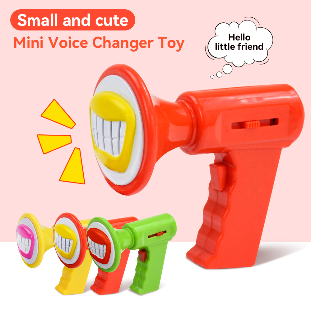 Brinquedo que muda de voz infantil com 6 efeitos sonoros, alto-falante de voz para dramatização, amplificador portátil infantil, brinquedo de paródia