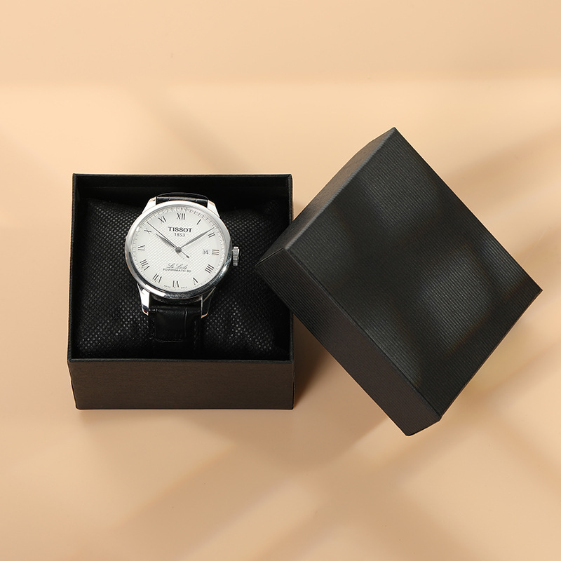 12PCS บรรจุภัณฑ์และจอแสดงผลนาฬิกากล่องของขวัญสีดํากล่องกระดาษตกแต่งสร้อยข้อมือกล่องกระดาษเครื่องประดับอุปกรณ์เสริม