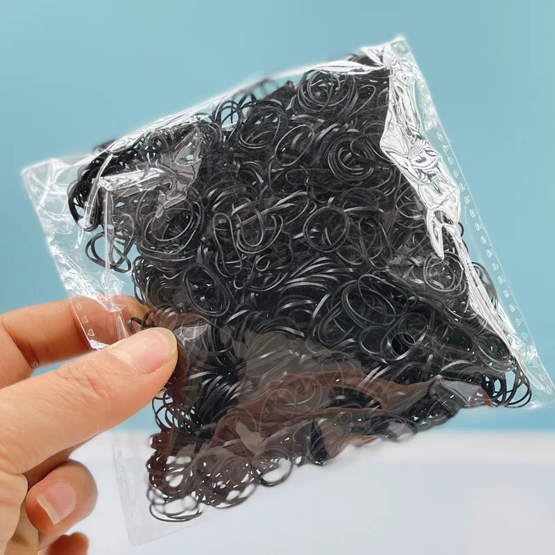 1000 pezzi fasce per capelli usa e getta colorate ragazze elastico in gomma per bambini coda di cavallo fascia per capelli accessori per capelli per bambini