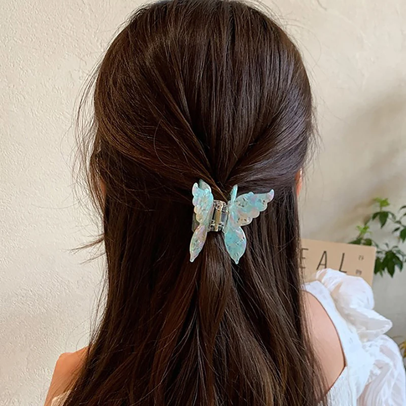 Grampos de cabelo retrô borboleta, garras de cabelo na parte de trás da cabeça, grampo de cabelo enrolado doce, mulheres, meninas, ferramentas de estilo de cabelo