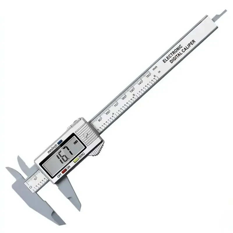 Paquímetro digital vernier, ferramenta de medição de plástico de 150mm com display lcd para estudantes, engenheiros, mini régua de precisão