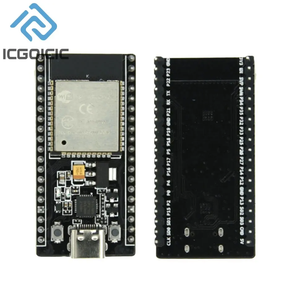 와이파이 및 블루투스 초저전력 듀얼 코어 ESP32-DevKitC-32 ESP-WROOM-32 확장 보드, ESP32 TYPE-C USB CH340C CP2102