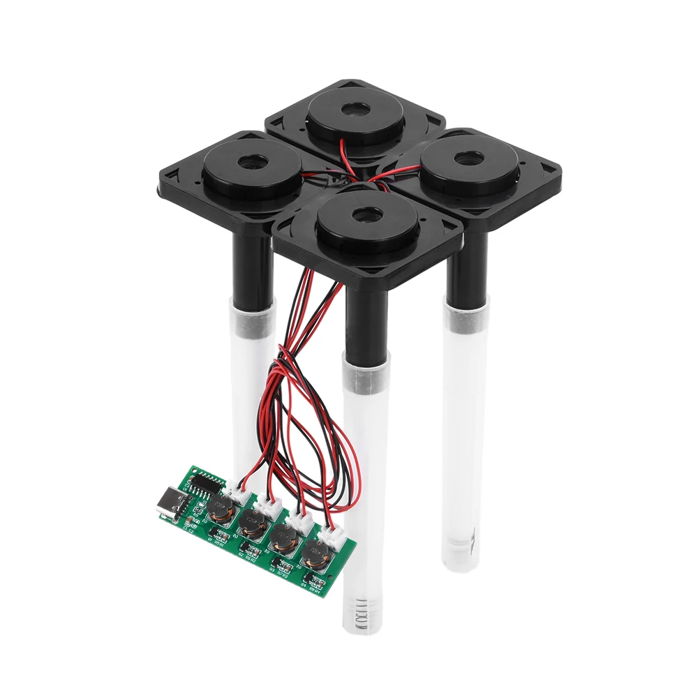 Módulo humidificador de cuatro pulverizadores sin interruptor DC5V, tablero de Control de atomización, interfaz de TYPE-C de nebulizador ultrasónico DIY