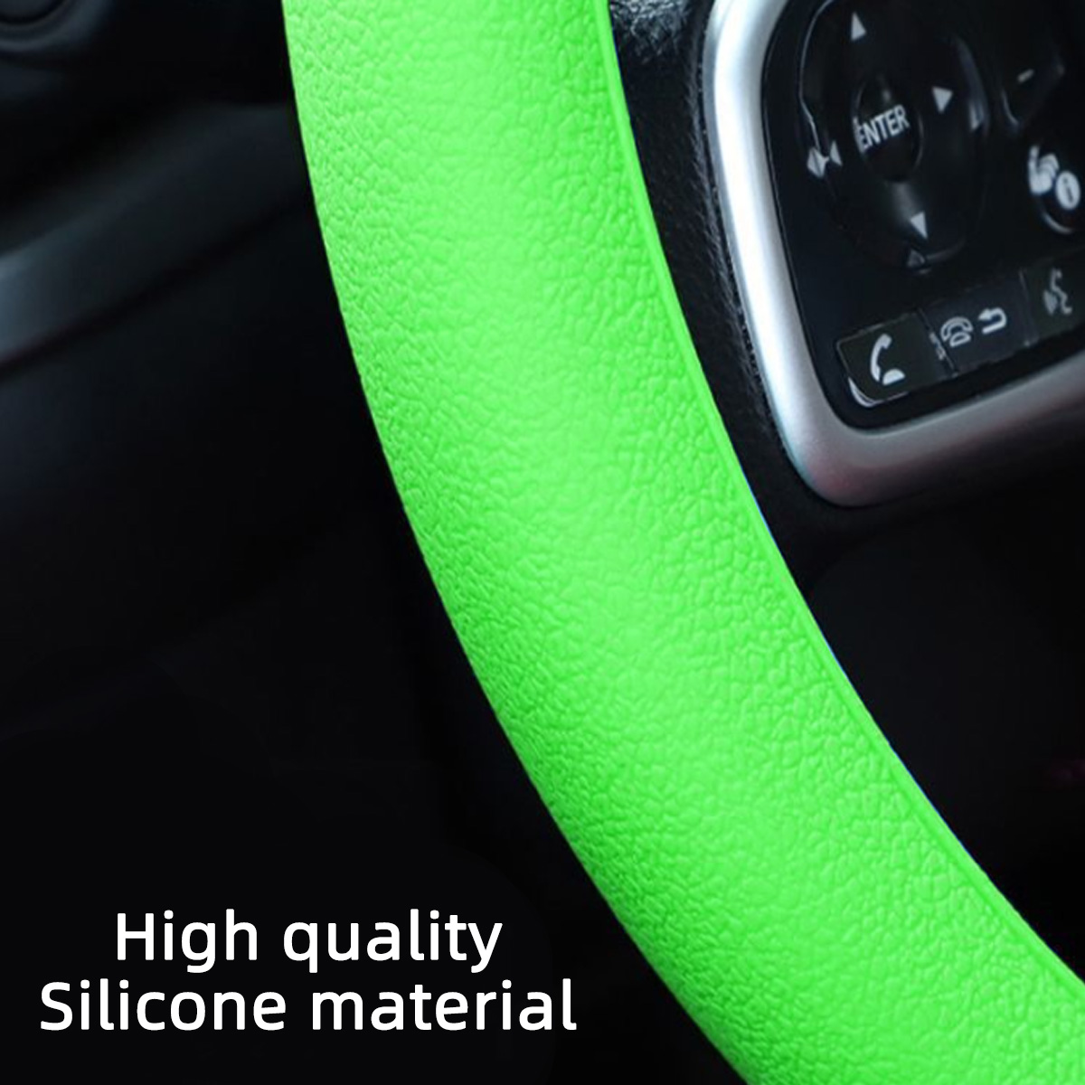 Capa protetora de silicone para volante automotivo, capa protetora decorativa para volante, silicone macio, multicolorido