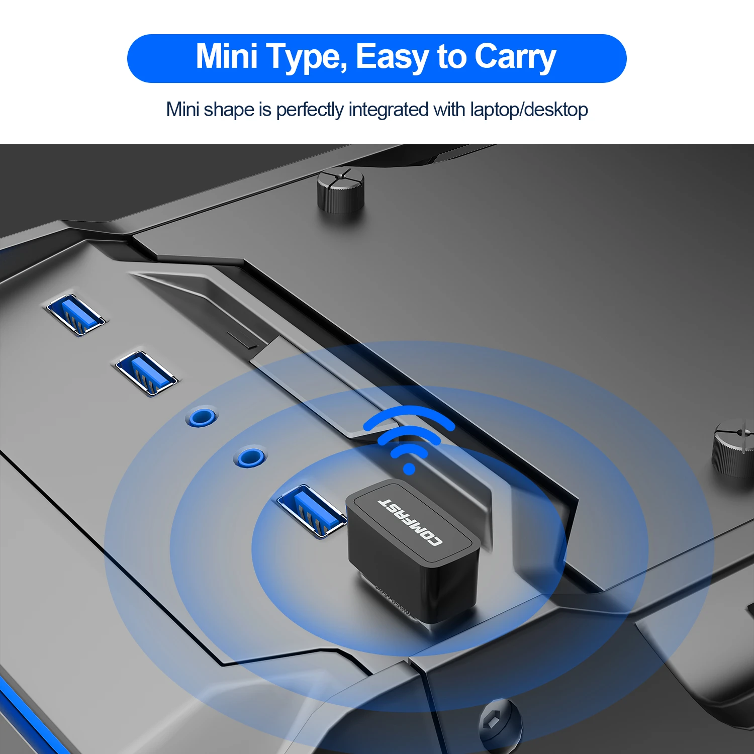 Сетевая карта COMFAST Mini USB WiFi6 Dongle 2,4 ГГц Wi-Fi Lan адаптер драйвера бесплатно 300 м 150 м приемник для ПК ноутбука Windows 7/10/11