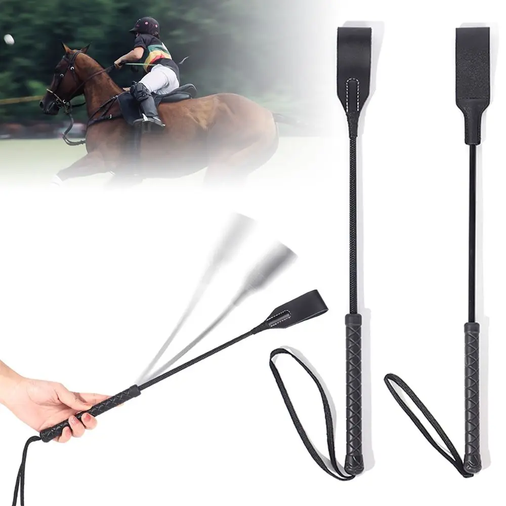 1Pcs Tragbare PU Leder Reitsport Ausbildung Pointer Pferd Peitsche Bühne Leistung Requisiten Lash Liefert Racing Reiten Crop Griff