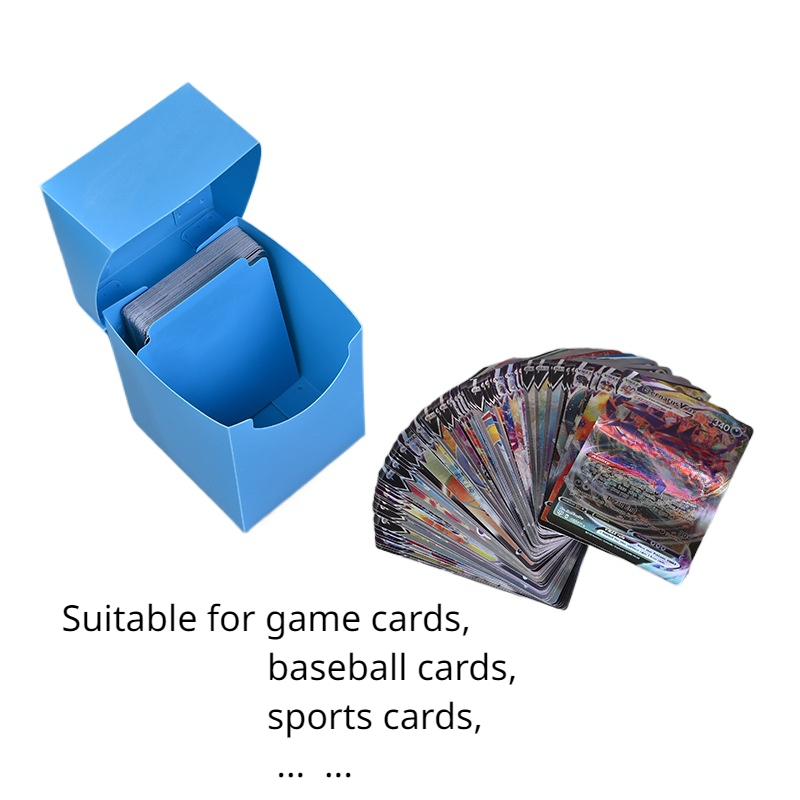 ดาดฟ้าการ์ดซื้อขายกล่องสําหรับเกม 100 + การ์ดเบสบอลกล่องเก็บการ์ดเล่นกระเป๋าถือสําหรับครอบครัวเกมอุปกรณ์