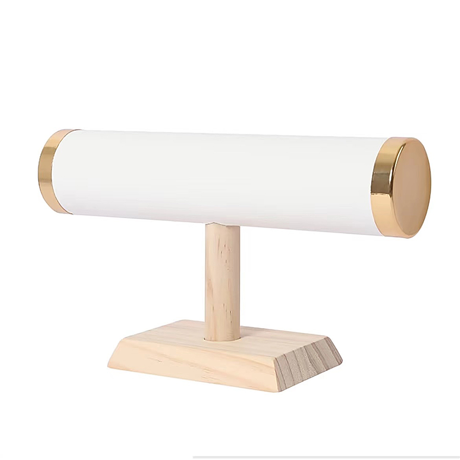 Massivholz einlagige Metallabdeckung Armbandhalter Verpackung liefert Schmuck Display Juwelier Organizer Frau