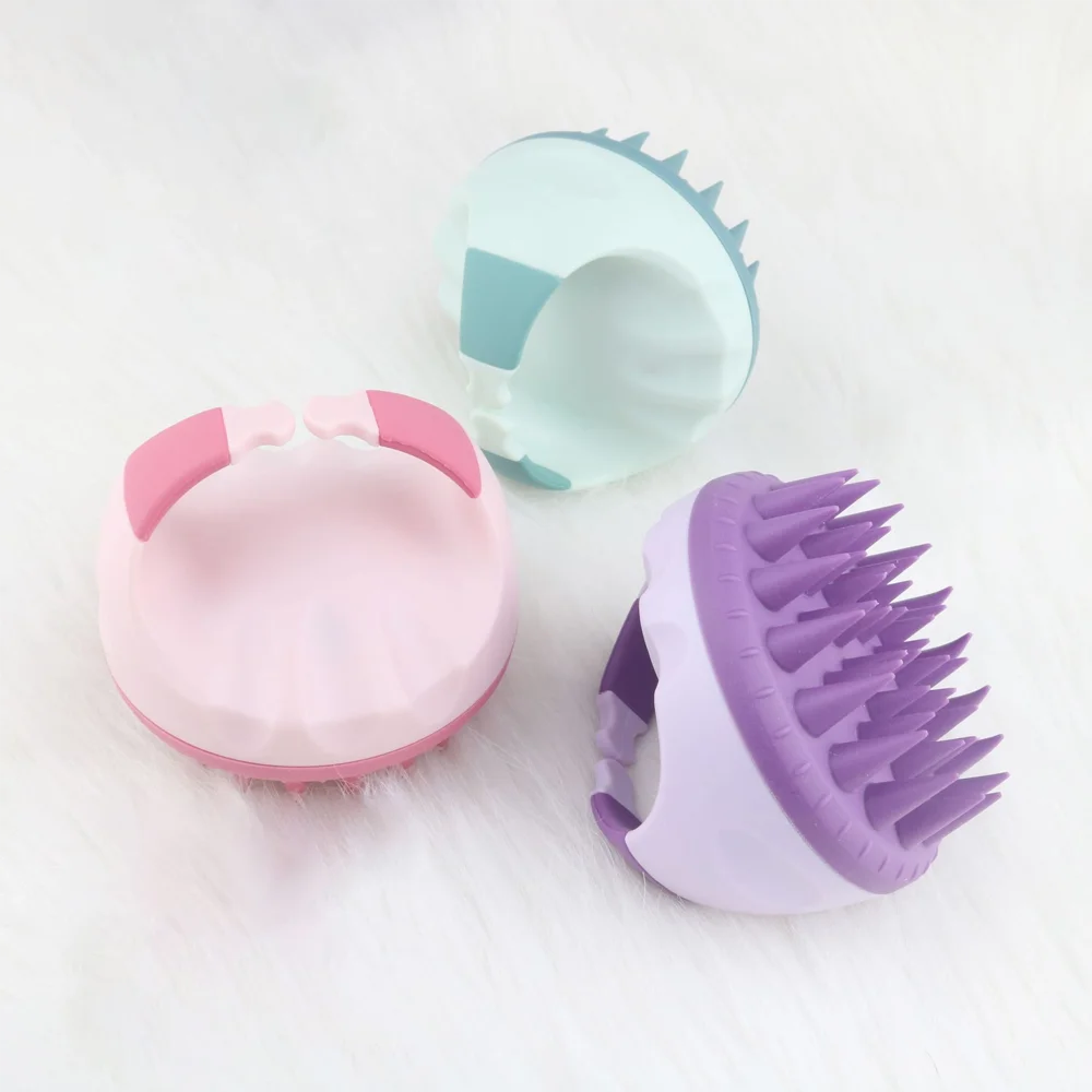 Shampoo Kopf Kopfhaut Massage bürste Silikon weiche haut freundliche Haar wäsche Massage gerät Kamm Spa Massage bürste Schönheits salon Haar werkzeug
