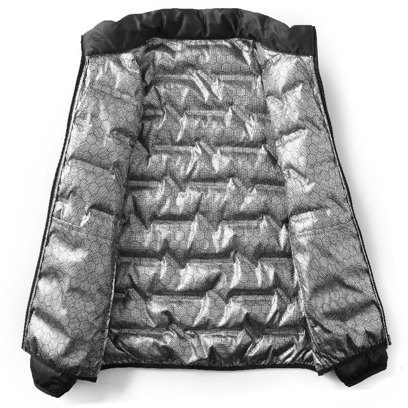 Grafeen Zelfopwarming Witte Eend Donsjack Mannen 8xl 7xl Winddicht Stand Kraag Klassieke Warme Winter Geplooide donsjacks Mannelijke