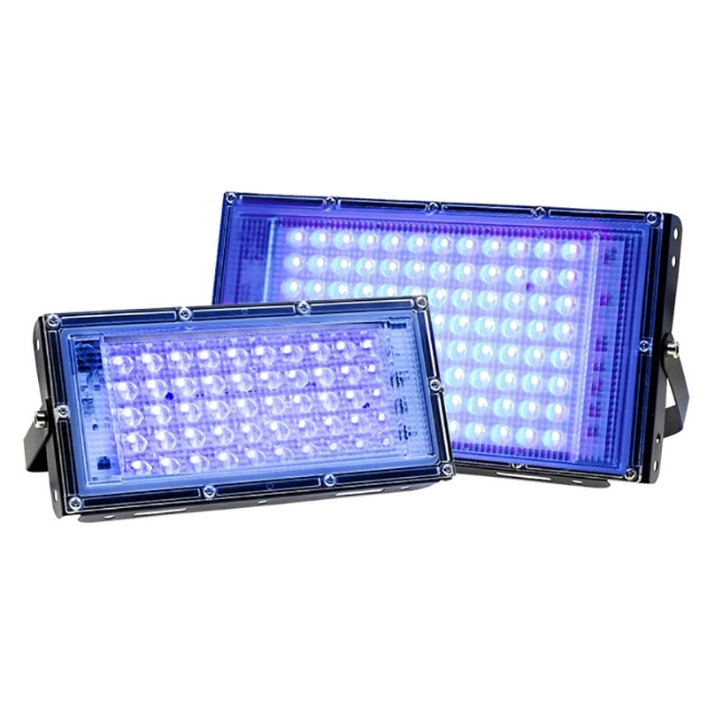 ALIEN 50W 100W IP65 Imperméable LED Lumières noires UV Scène Blacklight Inondation ultraviolette pour Halloween Noël Dance DJ Disco Party Bar  Eclairage à Effet Soirée, Peinture Fluo affiche fluorescente Néon Fête