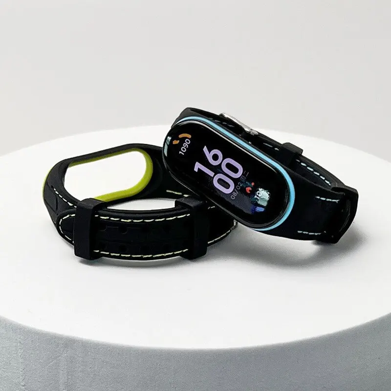 สําหรับMi Band 7 6 5 4 3 นาฬิกากีฬาซิลิโคนSmartwatchสร้อยข้อมือสําหรับXiaomi Mi Band 6 4 7 5 สายคล้องอุปกรณ์เสริมสายรัดข้อมือ