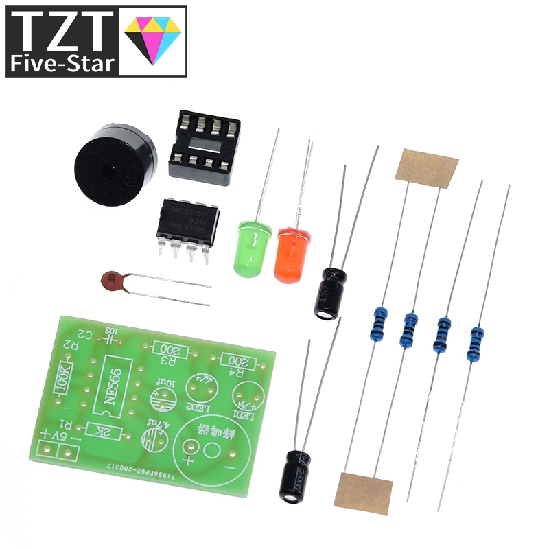 1/3PCS NE555 Multivibrator Kit NE555P Steady-state Circuit Dual Flash LAMP DIY KIT