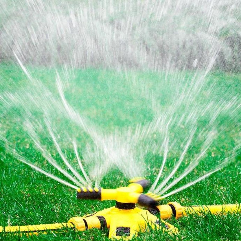 360-degree Automatic Rotating Three-prong Sprinkler Irrigation Rotary Sprinkler Tandem Sprinkler Watering Device