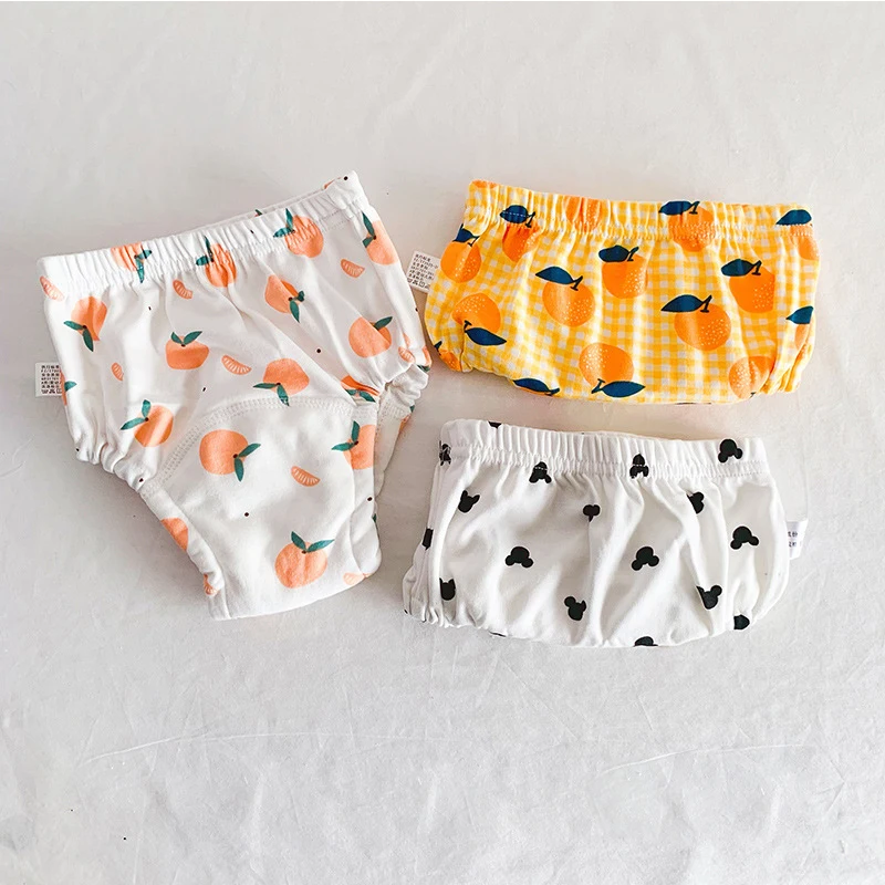 3 peças/lote calças de treinamento do bebê 6 camadas bebe pano fralda reutilizável lavável algodão cintura elástica fraldas de pano 8-18kg fralda
