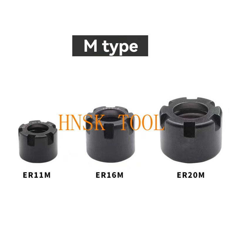 1PCS ER Nut Collet Nut ER8 ER11 ER16 ER20 ER25 ER32 A M UM NUT Spring Collect Nut Clamping CNC Milling Engraving Machine
