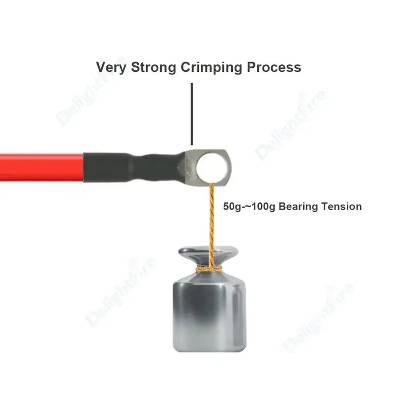 Silicone wire Soft Battery Cable 8 6 4 2 0 AWG Stranded Tin-plated Copper Wire With M6 M8 M10 Lug For Inverter Car Solar