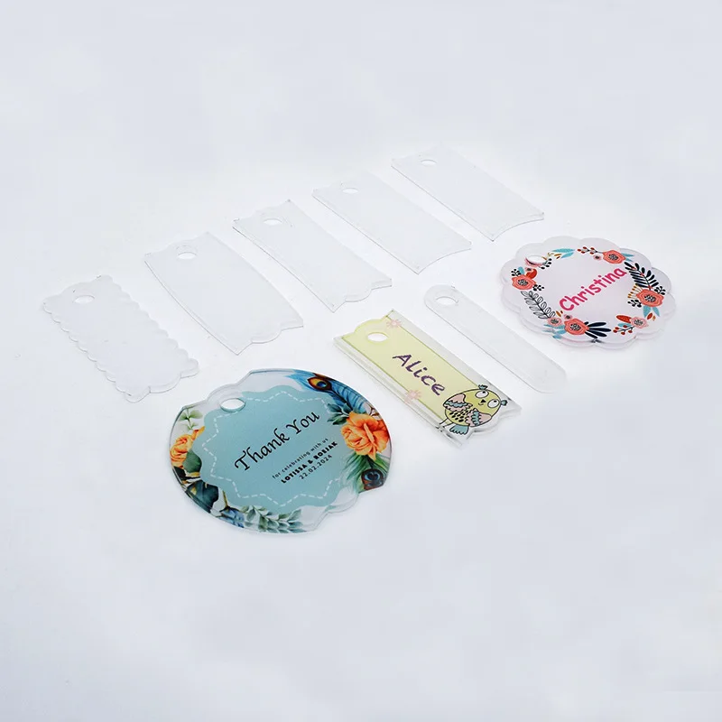 10pcs/Lot New Acrylic Sublimation Name Plates for 40oz Tumbler Lid Topper Custom Tumbler Name Tag