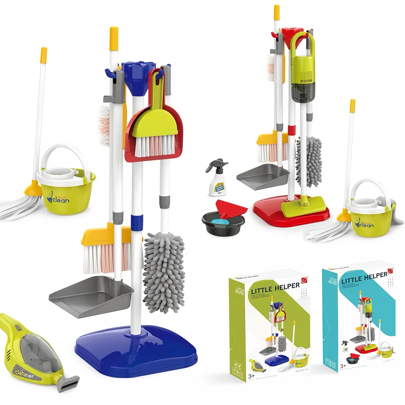 Children's simulation cleaning toys Cleaning vacuum cleaner dustpan tool set