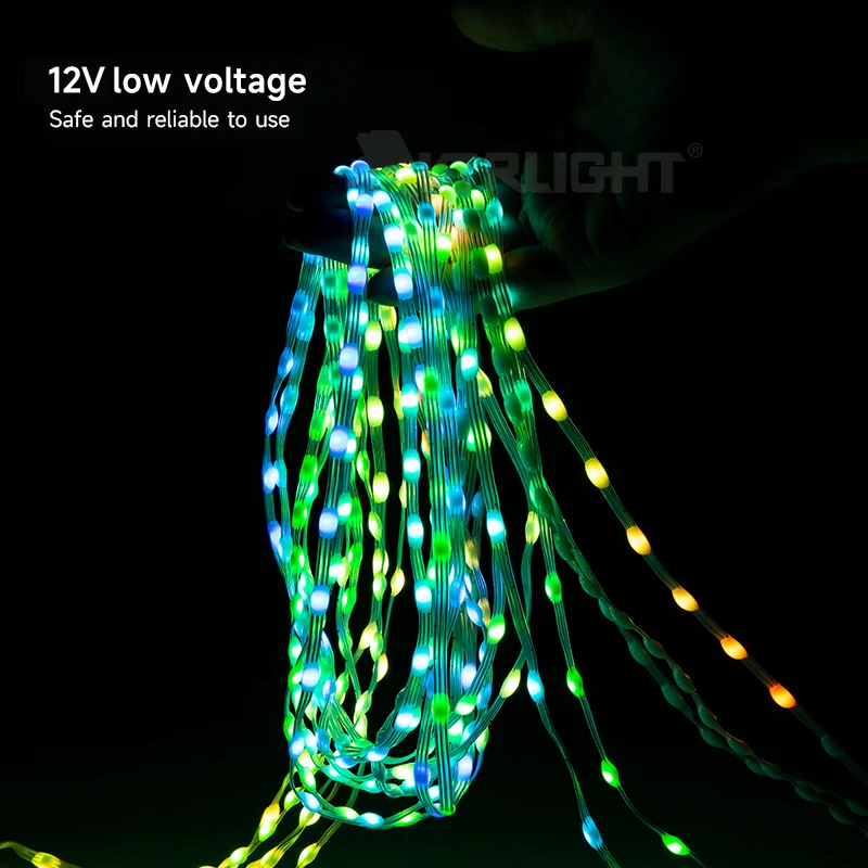 5V 12V WS2811 Clear Wire 3PIN Seed Pixel String Light Christmas lights for outdoor RGB Addressable Individually Fairy Light