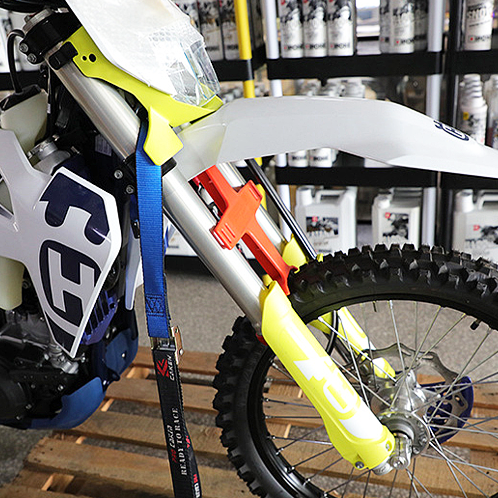 Suporte abs garfo guarda suspensão motocross proteção da motocicleta amortecedor transporte protetor cinta suporte universal