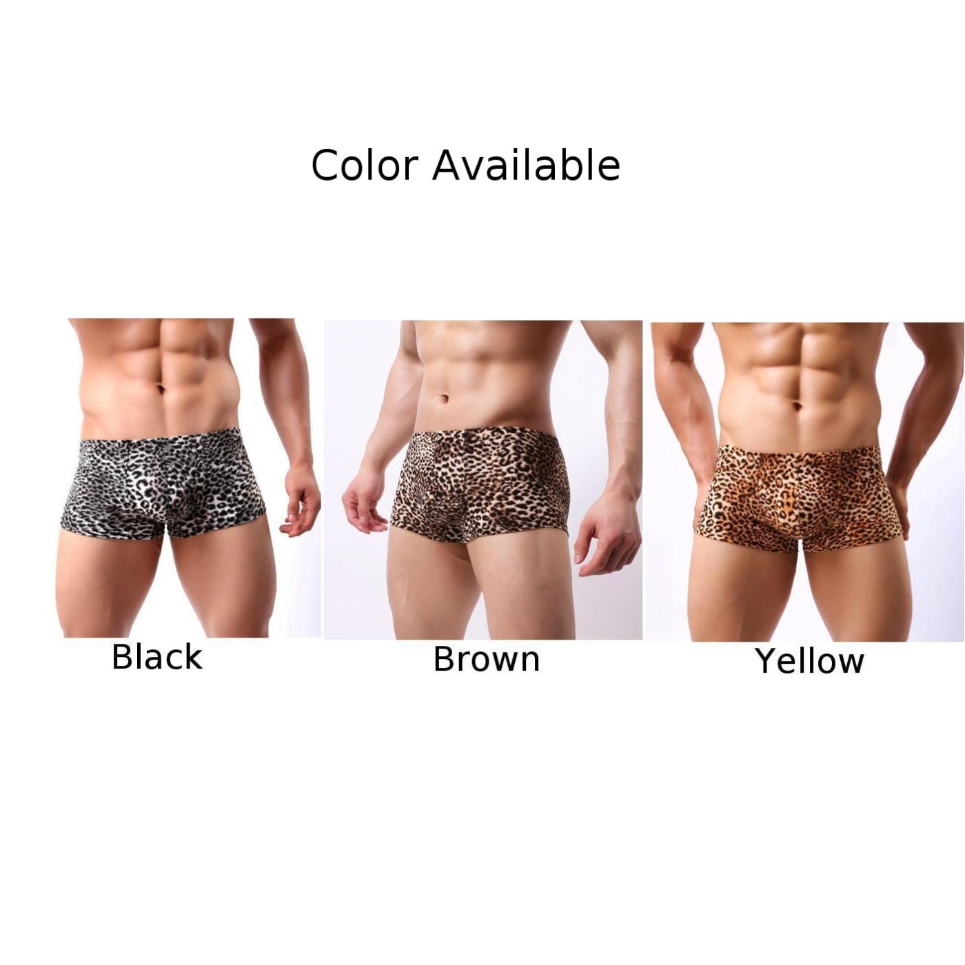 Calzoncillos Boxer para hombre, calzoncillos Boxer de algodón y LICRA con estampado de leopardo, calzoncillos de tiro bajo, pantalones cortos de Fitness