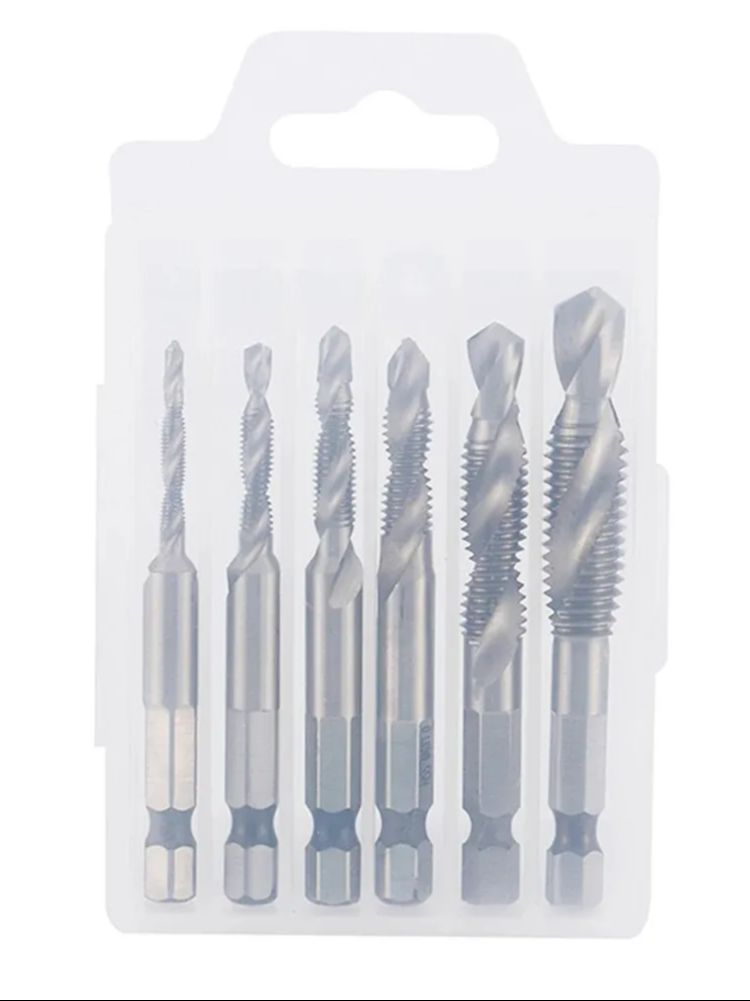 Forets MeaccelerTap plaqués titane, tige hexagonale, filetage de vis HSS, machine à vis, robinet composé, M3 figuré, M5, M6, M8, M10, outils à main
