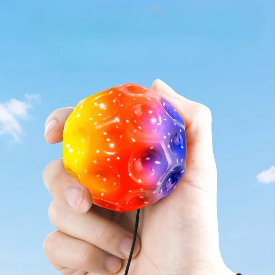 Desprimir juguetes muñeca alto agujero elástico Luna piedra espuma columpio bola niños adultos regalos deportivos