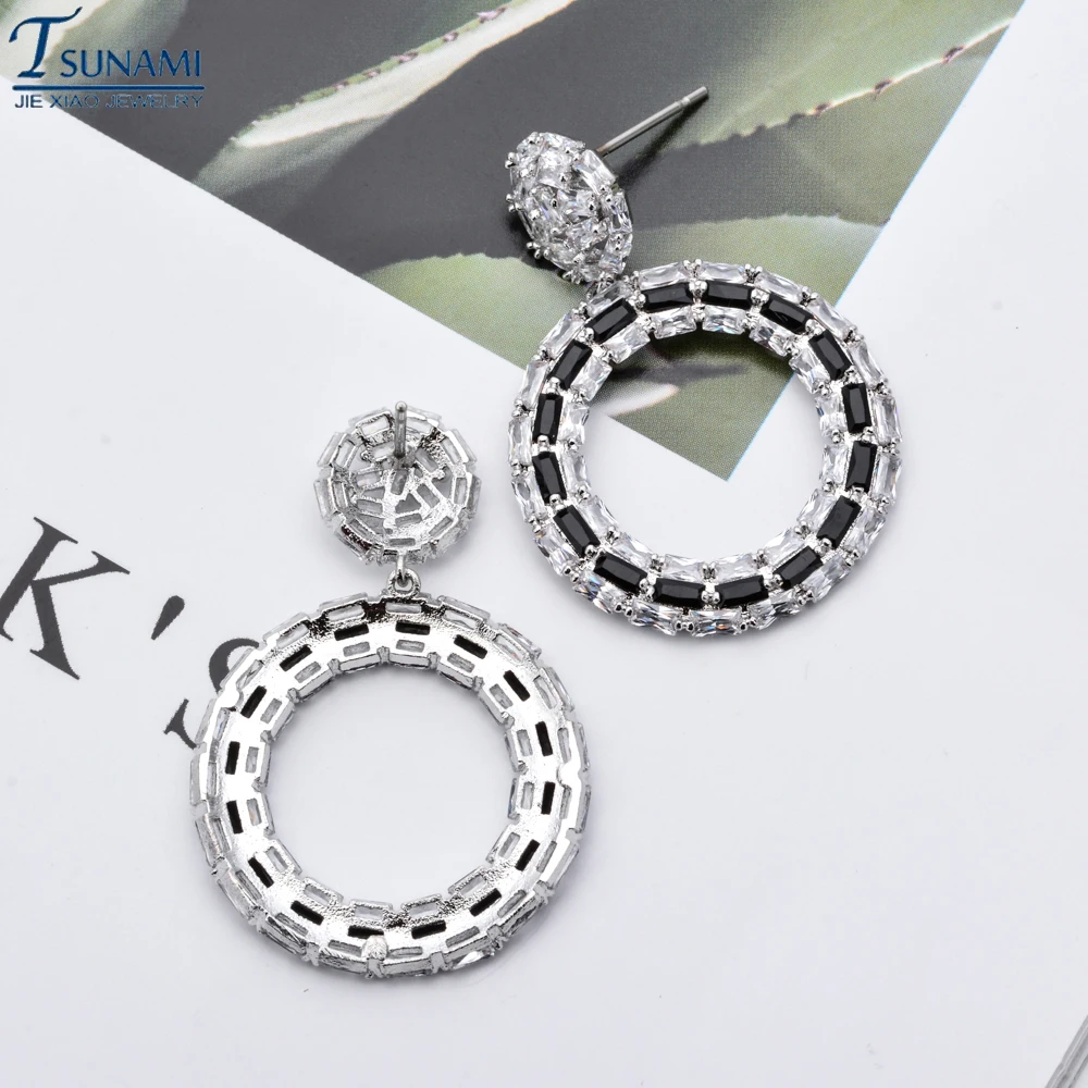Anting-anting zirkon kualitas tinggi trendi baru untuk wanita anting-anting perhiasan pesta pernikahan desain kreatif mode untuk pengiriman Drop