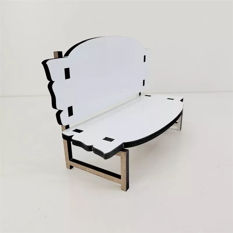 10pcs/Lot 7/4 Inch Cheap In Loving Memory Small Chair Custom Wood MDF Sublimation Memorial Benches Blank