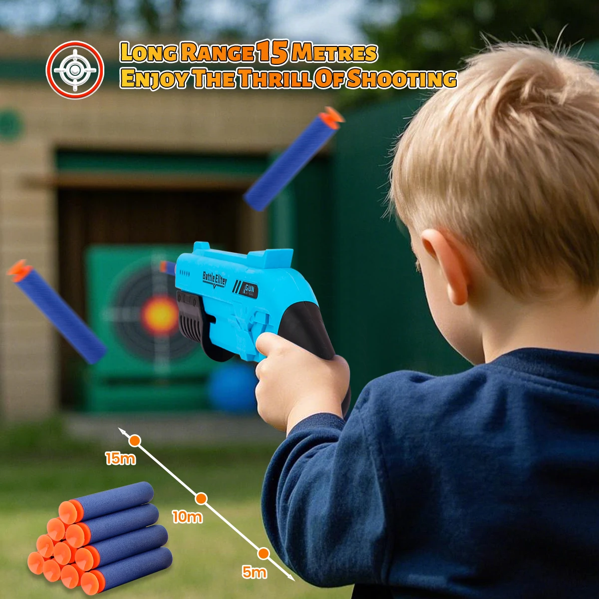 ใหม่กลางแจ้งเด็ก Bullet Blaster คู่มือโฟม DART Launcher Battle ปืนของเล่นปลอดภัยกระสุนตัวเลือกหลายสีสําหรับเด็ก