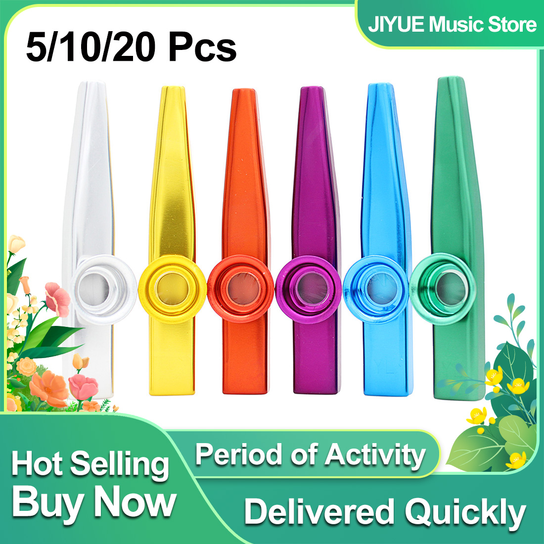 10/20 Stuks Kazoo Metalen Kleurrijke Kazoos Orff Muziekinstrumenten Fluiten Membraan Mond Kazoos Gitaar Mate Lichtgewicht Kazoo